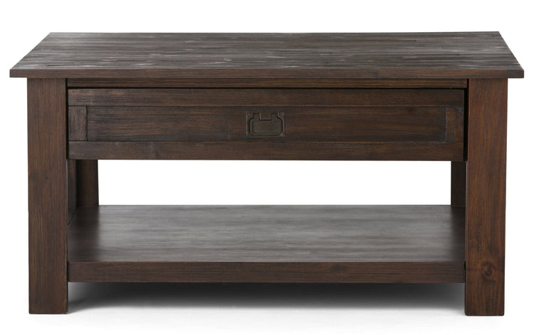 Distressed Charcoal Brown | Monroe 38 inch Coffee Table with 22 inch End Tables (Set of 3)