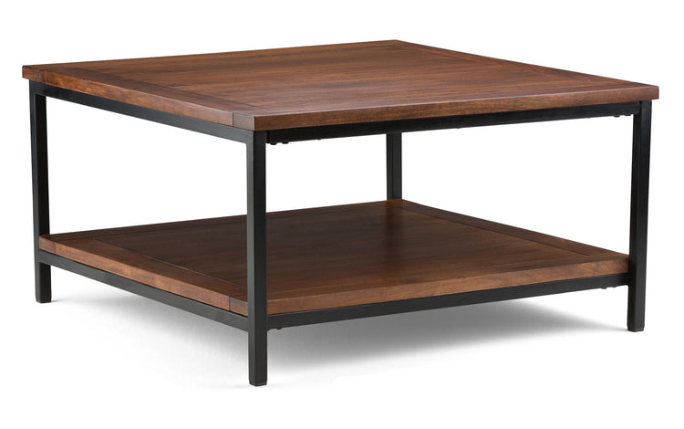 Dark Cognac Brown | Skyler 34 inch Coffee Table with 22 inch End Tables (Set of 3)