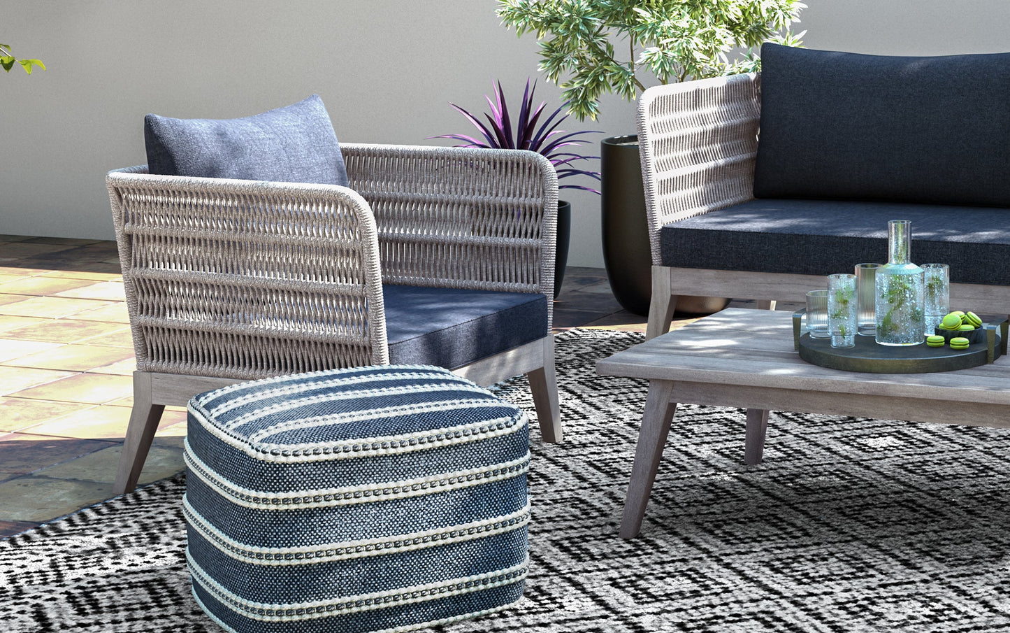 Santiago Outdoor Conversation Chair