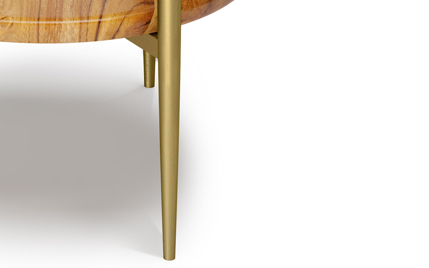 White/Natural | Wagner 18 inch Round Marble & Wood Side Table (Set of 2)