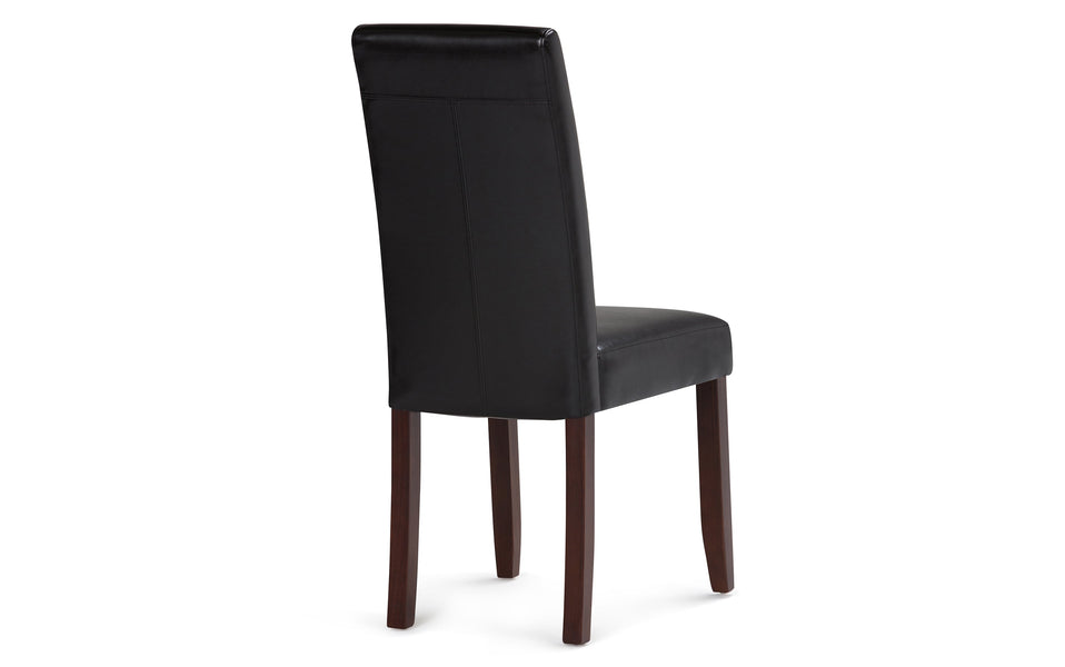 Midnight Black Vegan Leather | Acadian / Draper 5 Piece Dining Set