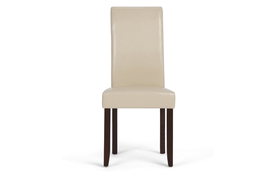 Satin Cream Vegan Leather | Acadian / Draper 7 Piece Dining Set