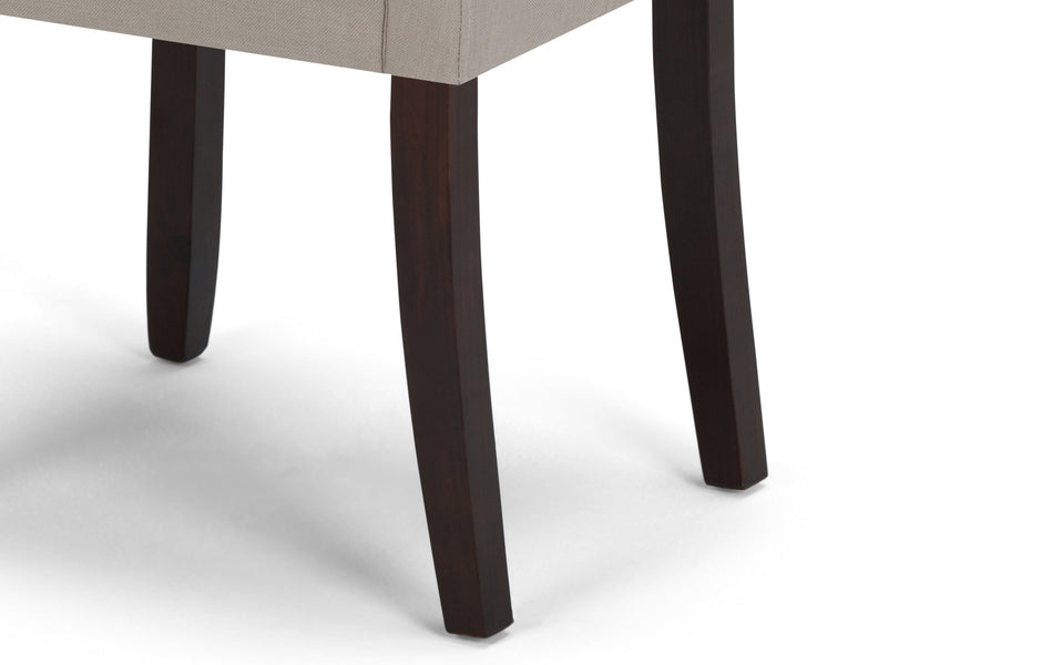 Light Beige Linen Style Fabric | Acadian / Draper 5 Piece Dining Set