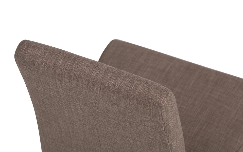 Light Mocha Linen Style Fabric | Acadian / Draper 5 Piece Dining Set