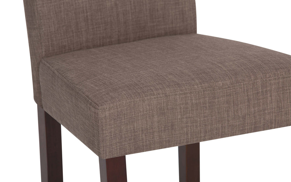 Light Mocha Linen Style Fabric | Acadian / Draper 5 Piece Dining Set