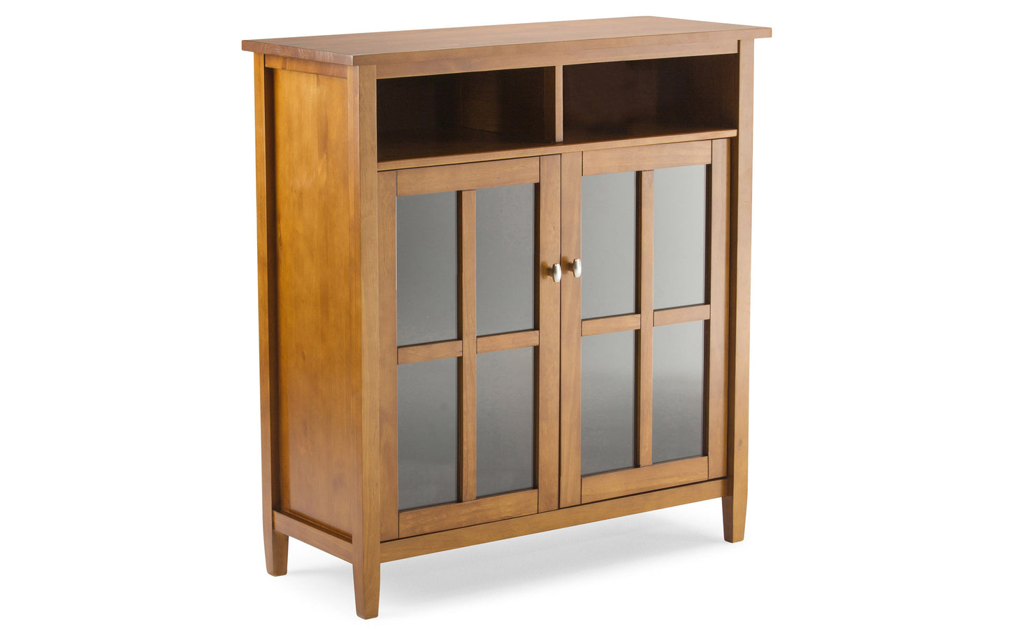 Light Golden Brown | Warm Shaker 44-inch Storage Bench and 39-inch Cabinet