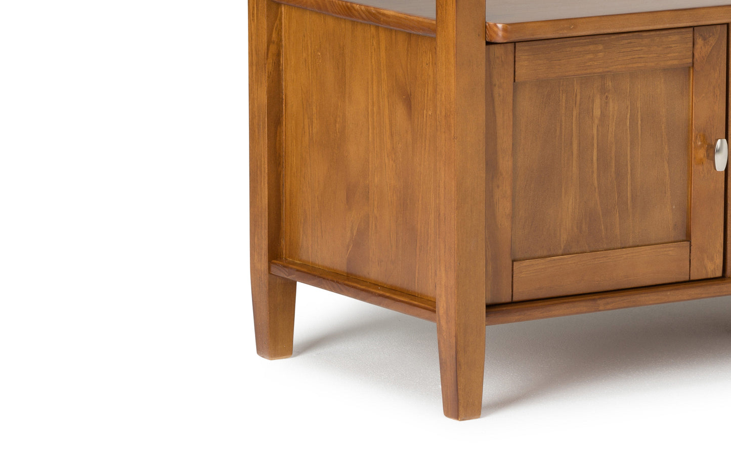Light Golden Brown | Warm Shaker 44-inch Storage Bench and 39-inch Cabinet
