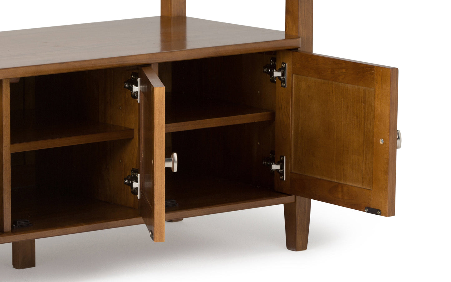 Light Golden Brown | Warm Shaker 44-inch Storage Bench and 39-inch Cabinet