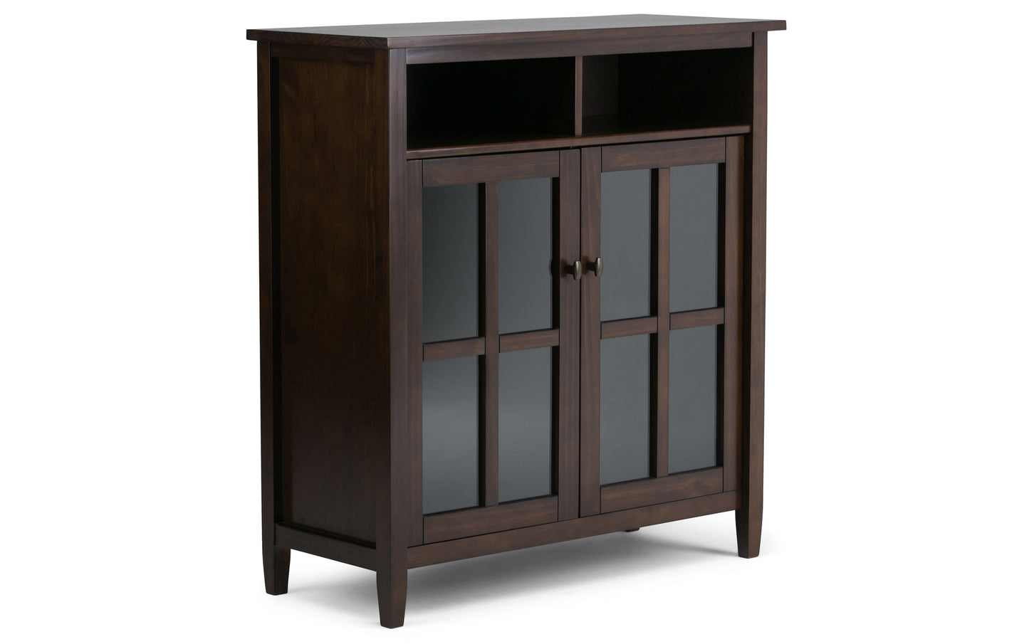 Tobacco Brown | Warm Shaker 44-inch Storage Bench and 39-inch Cabinet