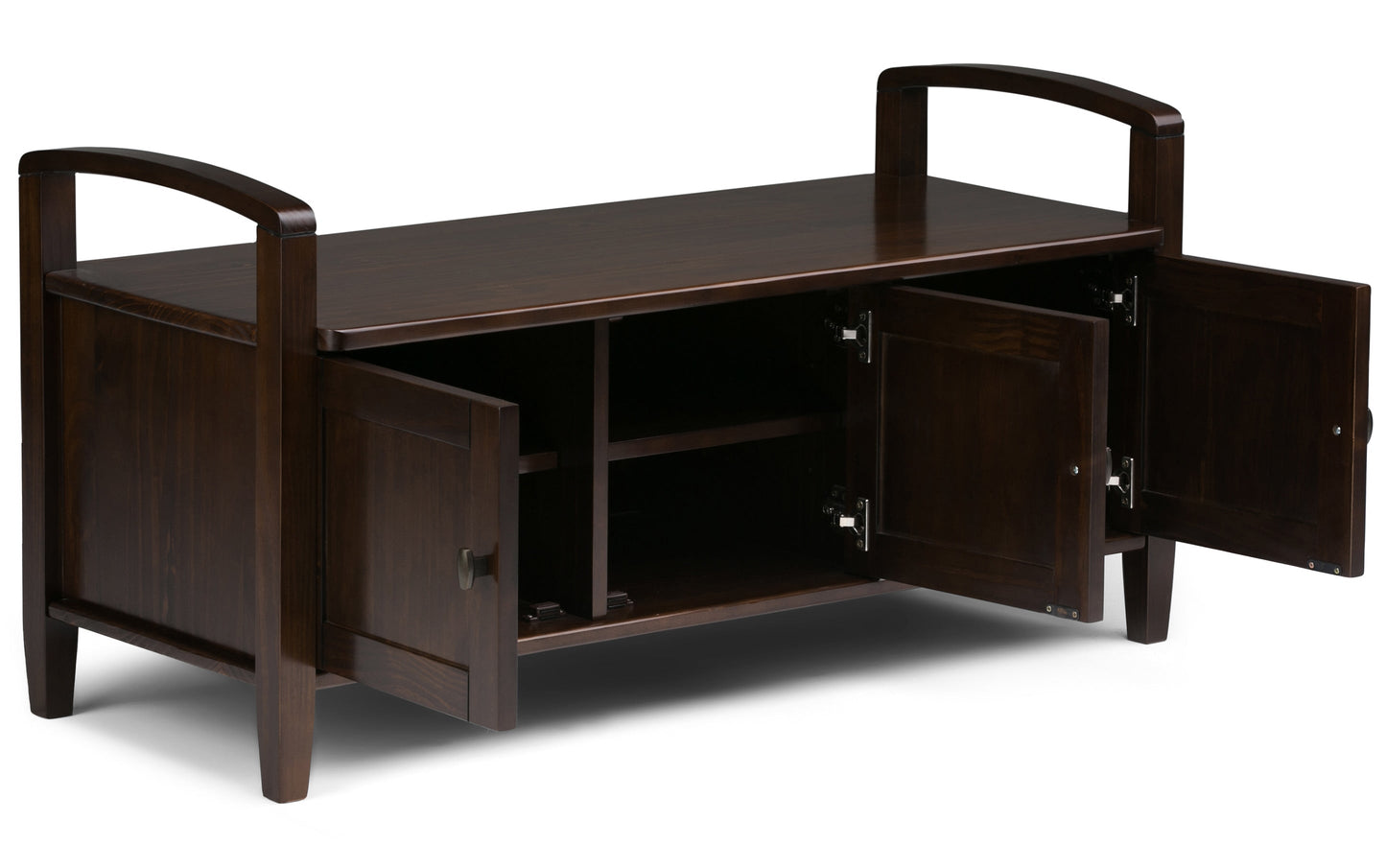 Tobacco Brown | Warm Shaker 44-inch Storage Bench and 39-inch Cabinet