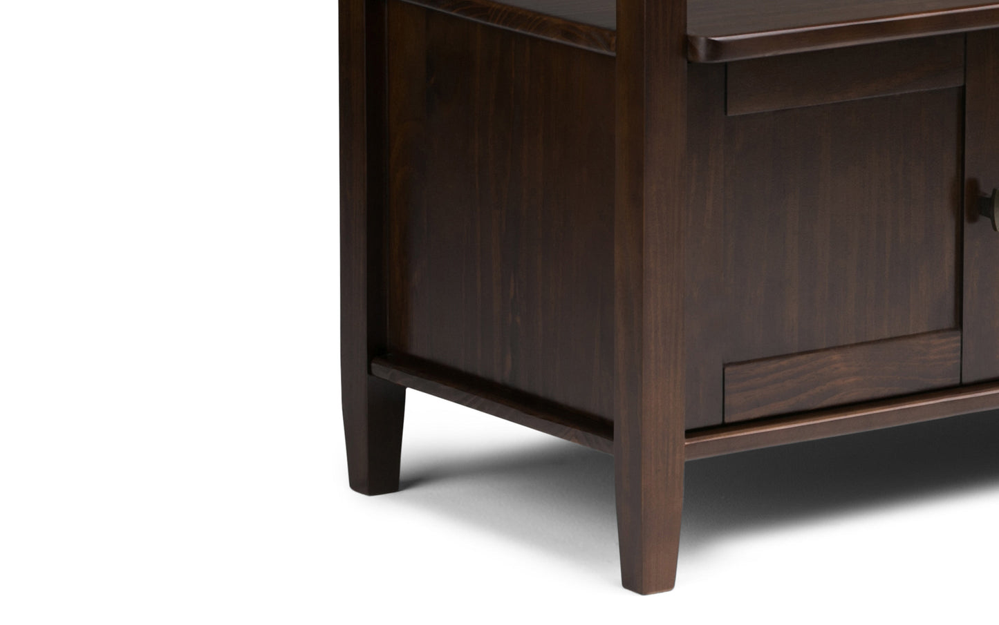 Tobacco Brown | Warm Shaker 44-inch Storage Bench and 39-inch Cabinet