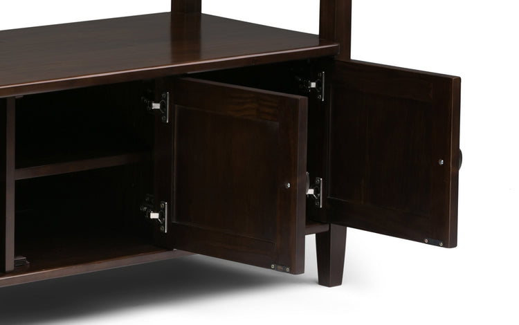 Tobacco Brown | Warm Shaker 44-inch Storage Bench and 39-inch Cabinet