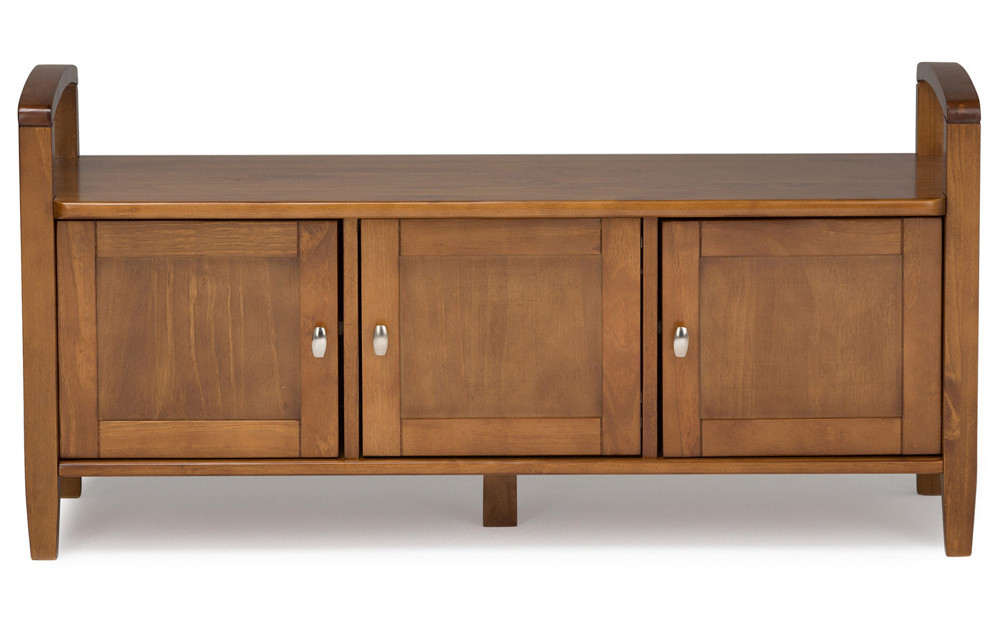 Light Golden Brown | Warm Shaker 44-inch Storage Bench and 36-inch Cabinet