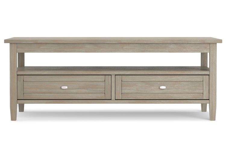 Distressed Grey | Warm Shaker 48 inch Coffee Table with 14 inch End Tables (Set of 3)