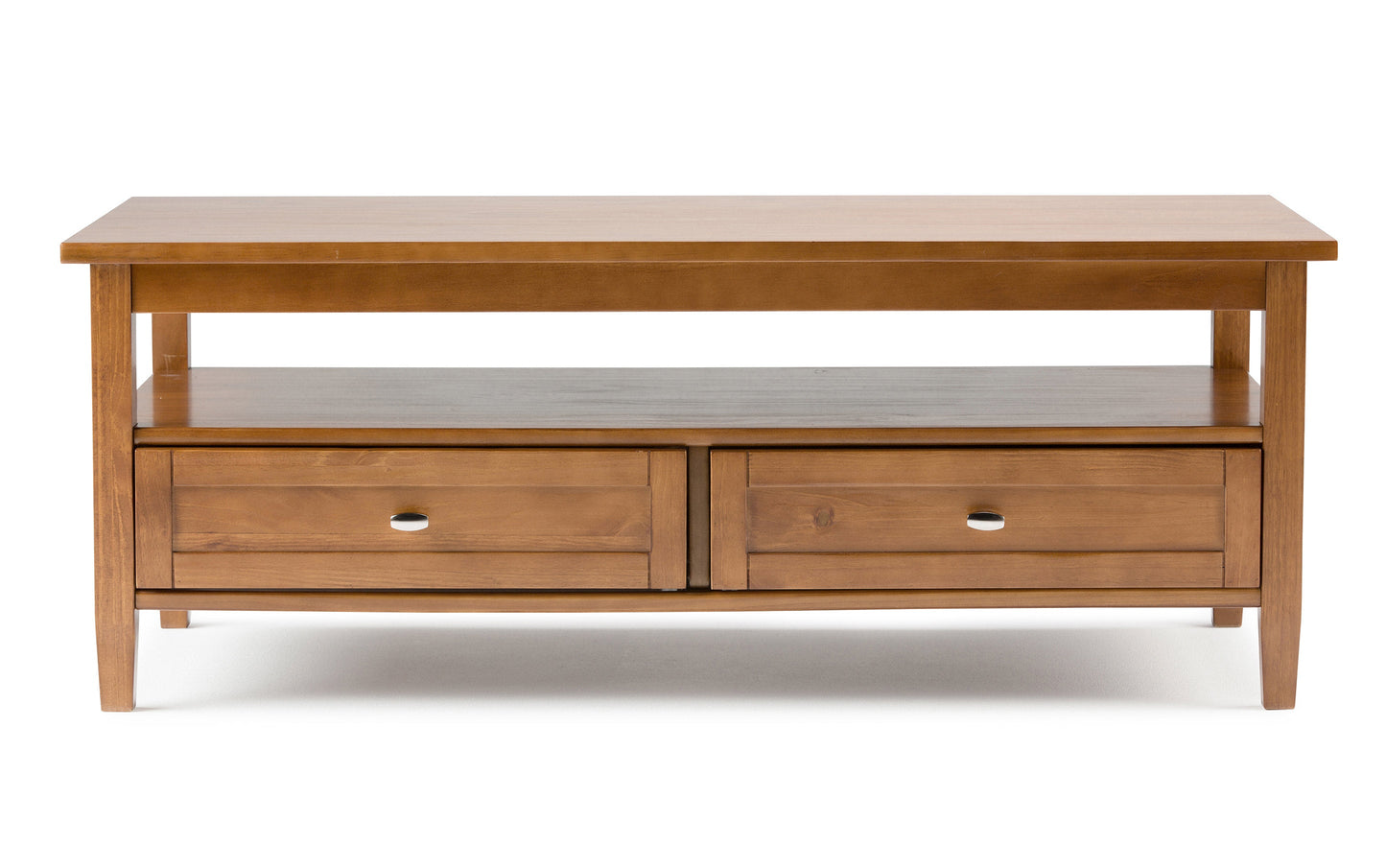 Light Golden Brown | Warm Shaker 48 inch Coffee Table with 14 inch End Tables (Set of 3)