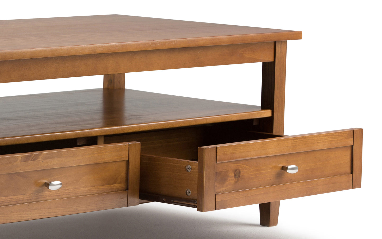 Light Golden Brown | Warm Shaker 48 inch Coffee Table with 14 inch End Tables (Set of 3)