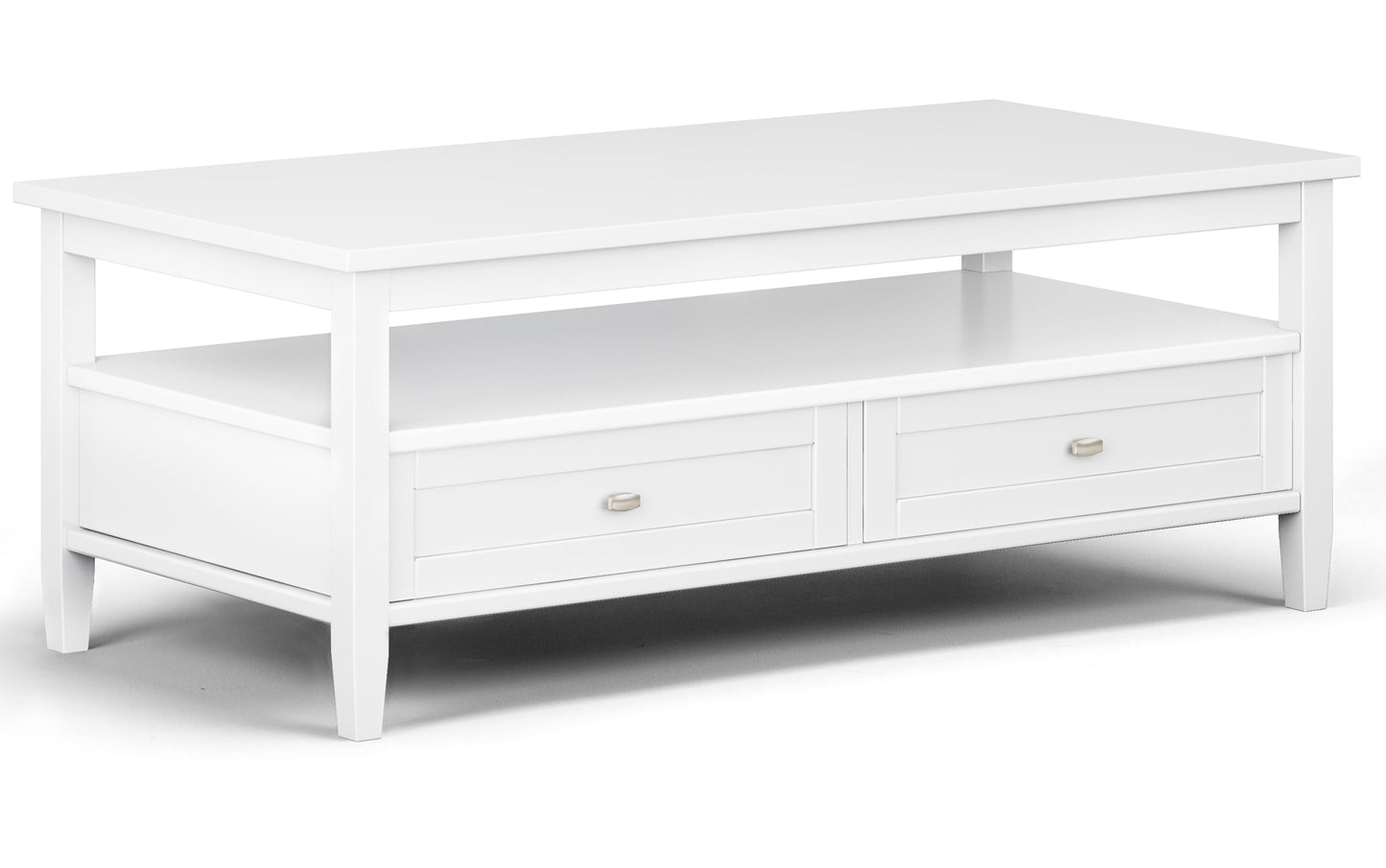 White | Warm Shaker 48 inch Coffee Table with 14 inch End Tables (Set of 3)