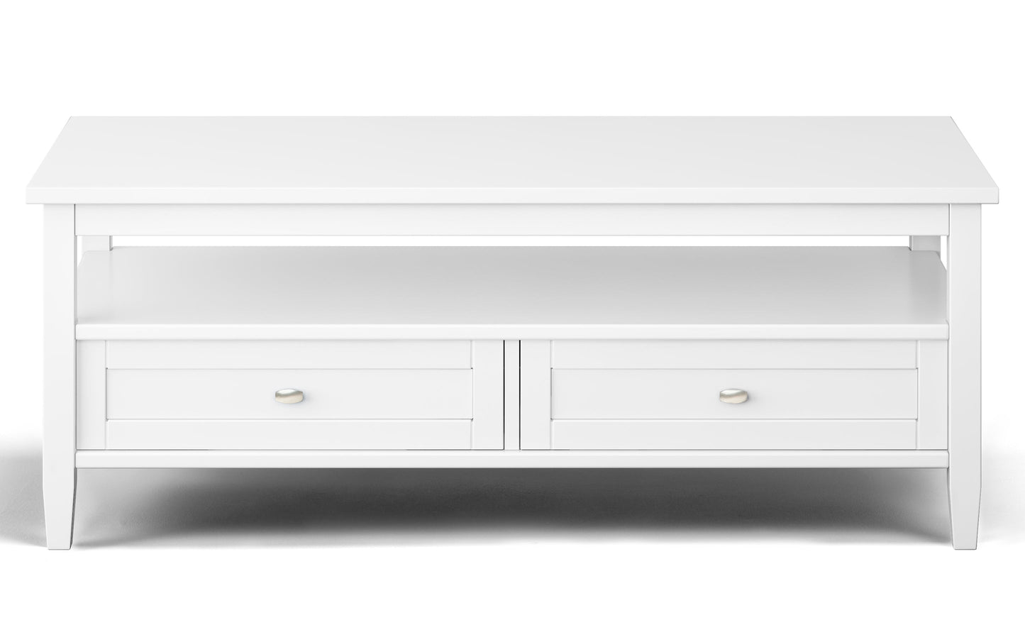 White | Warm Shaker 48 inch Coffee Table with 14 inch End Tables (Set of 3)