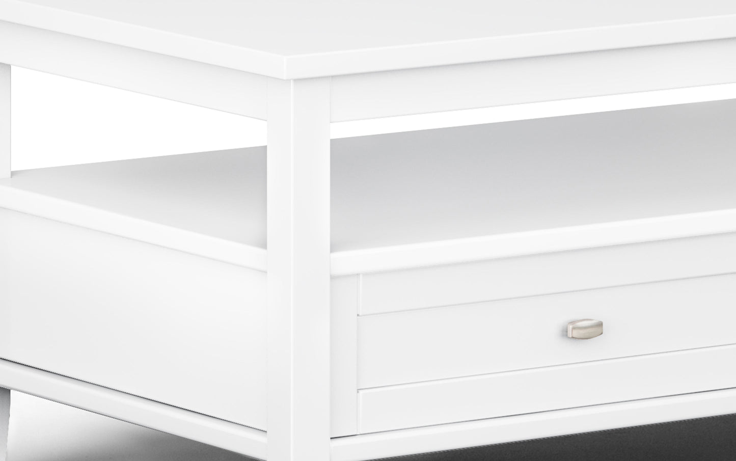 White | Warm Shaker 48 inch Coffee Table with 14 inch End Tables (Set of 3)