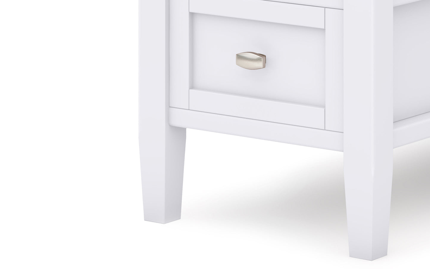 White | Warm Shaker 48 inch Coffee Table with 14 inch End Tables (Set of 3)