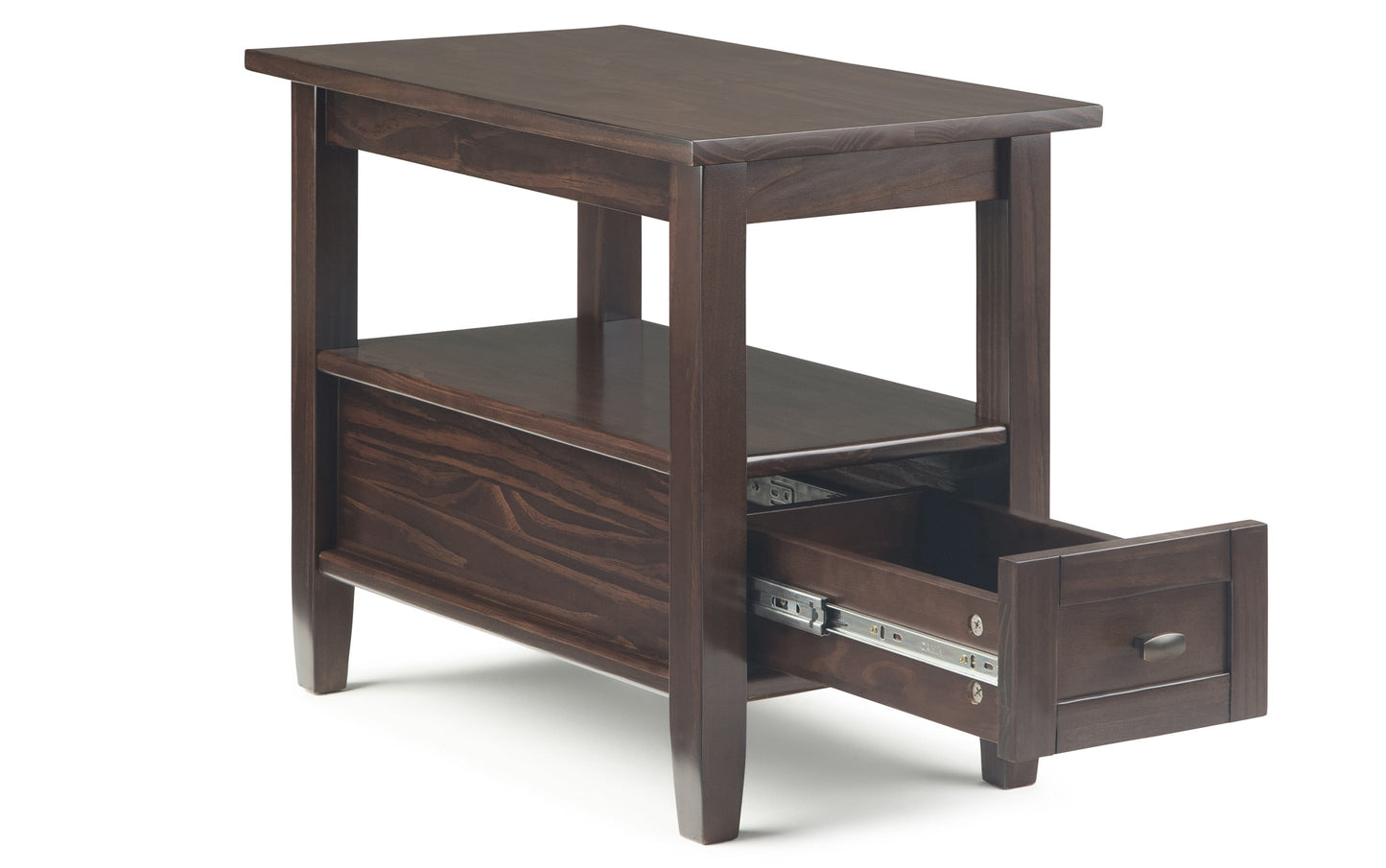 Tobacco Brown | Warm Shaker 14 inch Narrow End Table (Set of 2)