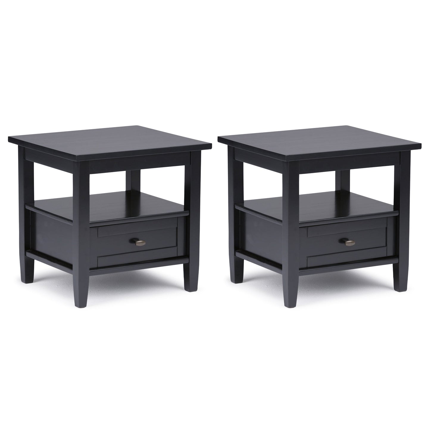 Black | Warm Shaker 20 inch End Table (Set of 2)