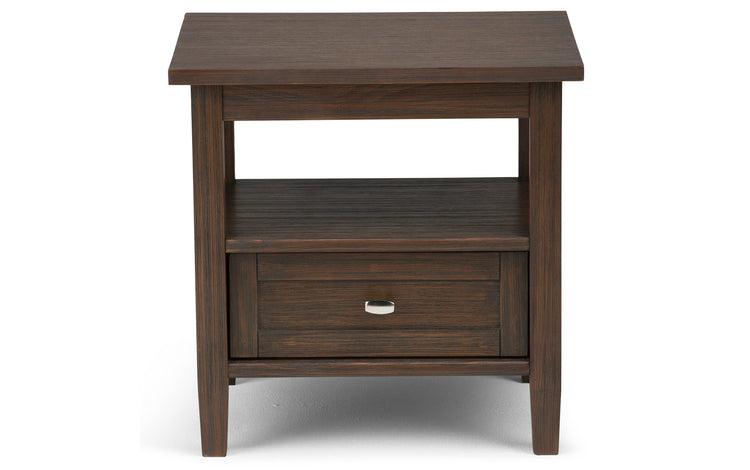 Farmhouse Brown | Warm Shaker 20 inch End Table (Set of 2)