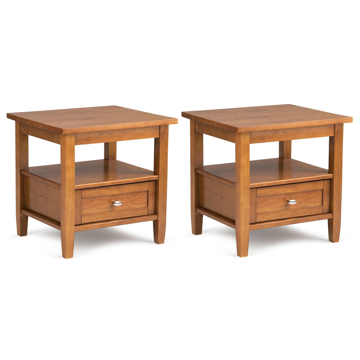 Light Golden Brown | Warm Shaker 20 inch End Table (Set of 2)