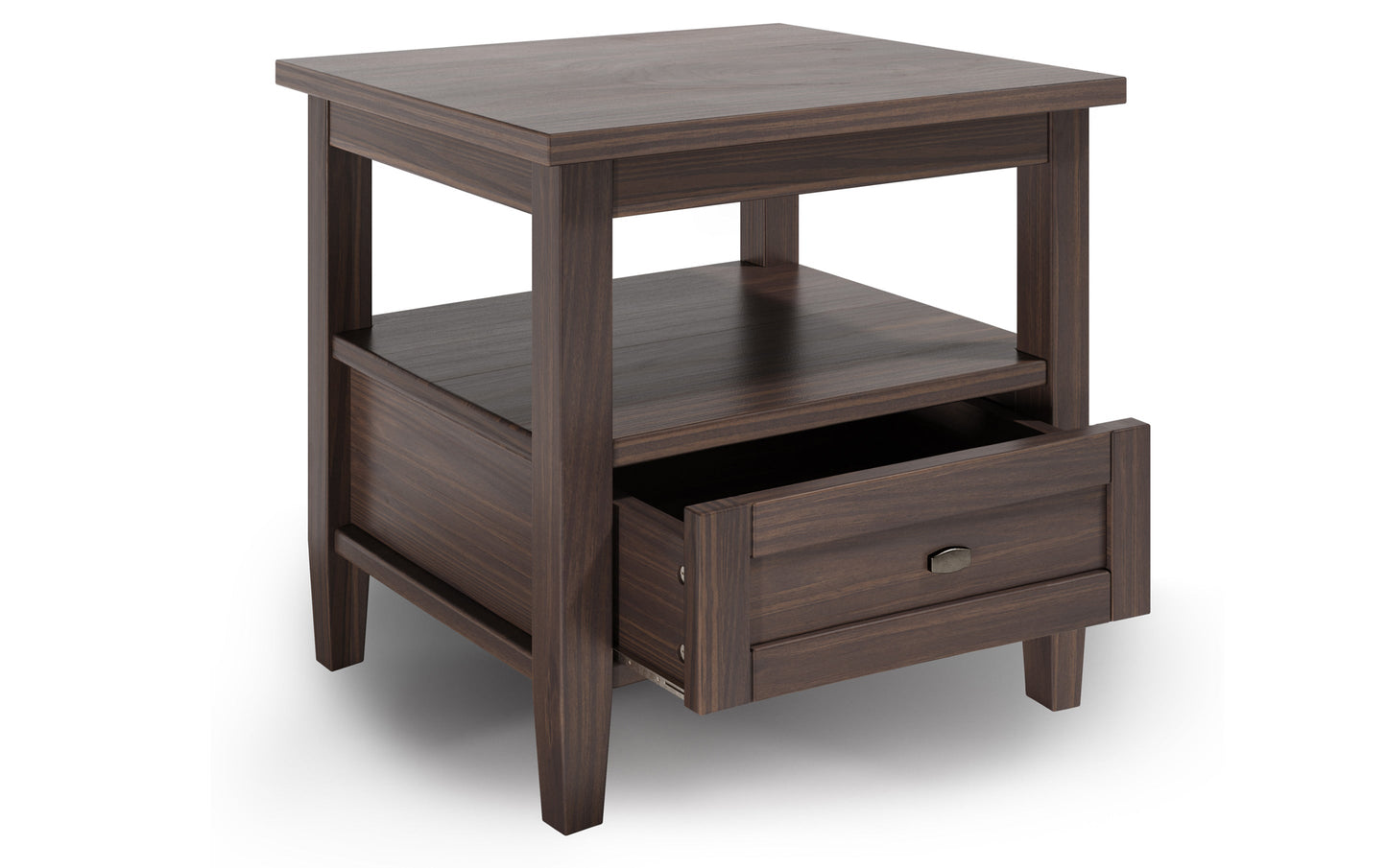 Warm Walnut Brown | Warm Shaker 20 inch End Table (Set of 2)