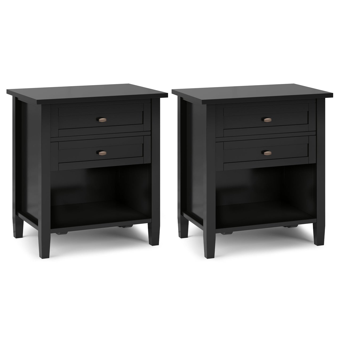 Black | Warm Shaker 24 inch Night Stand (Set of 2)
