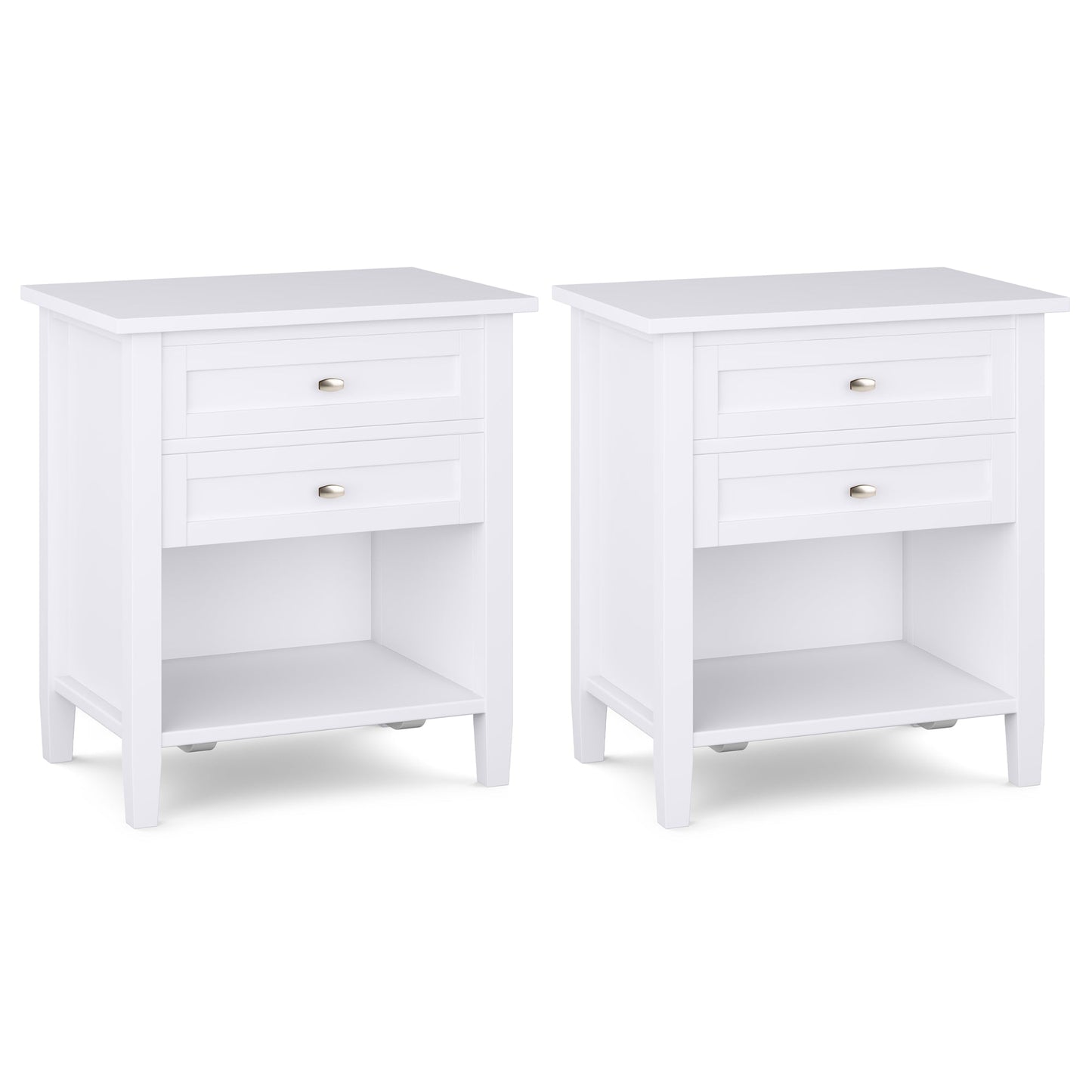 White | Warm Shaker 24 inch Night Stand (Set of 2)