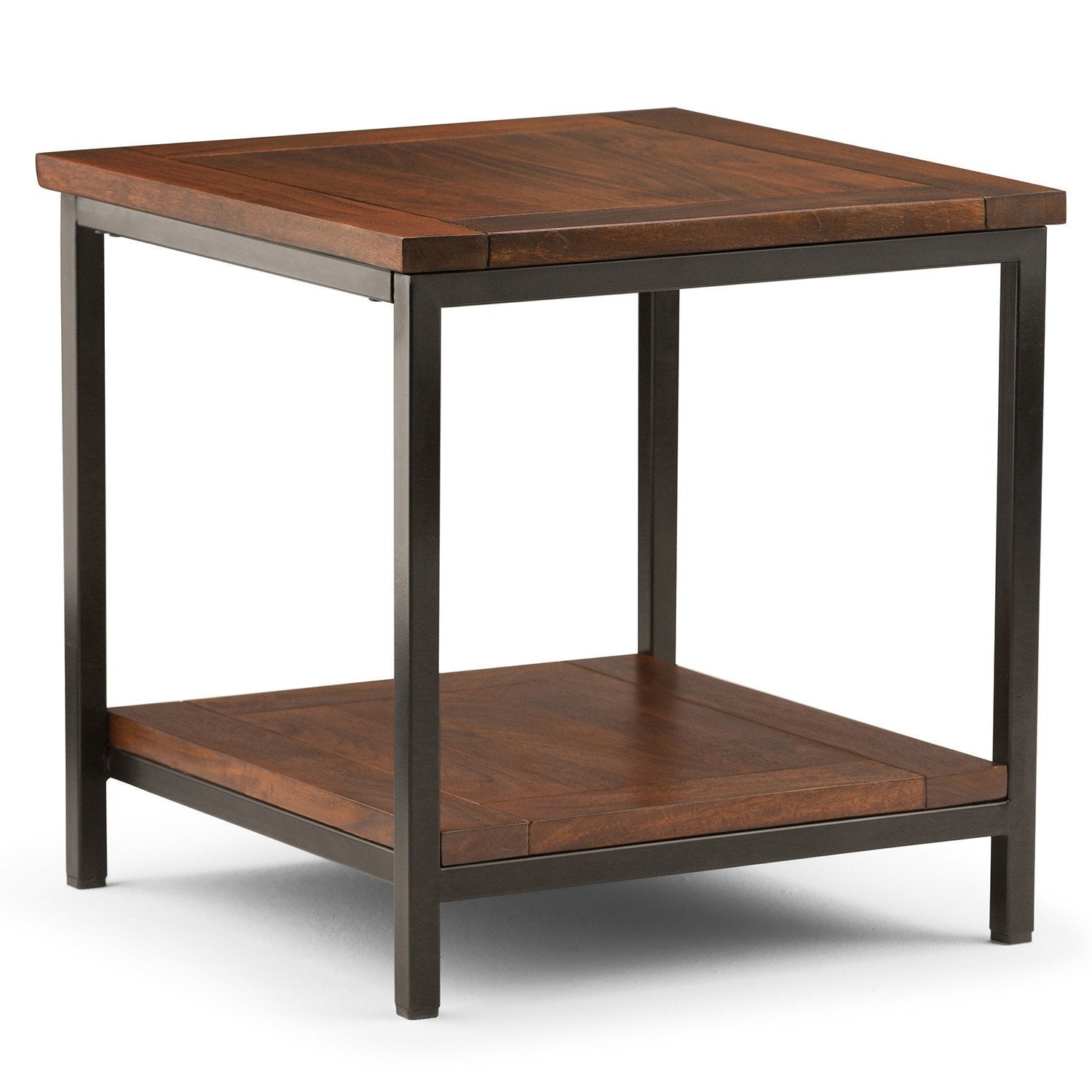 tobacco brown end table Light Brown+Black Wood Grain with Marble Texture Desktop Good things really do come in small packages especially in a set of two Sherlock Square End Table in