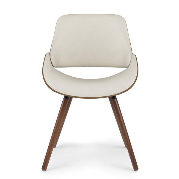 Natural Natural Linen Style Fabric | Malden Bentwood Dining Chair with Wood Back