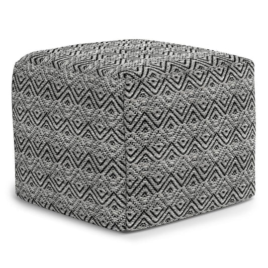 Hendrik Square Woven Outdoor/ Indoor Pouf