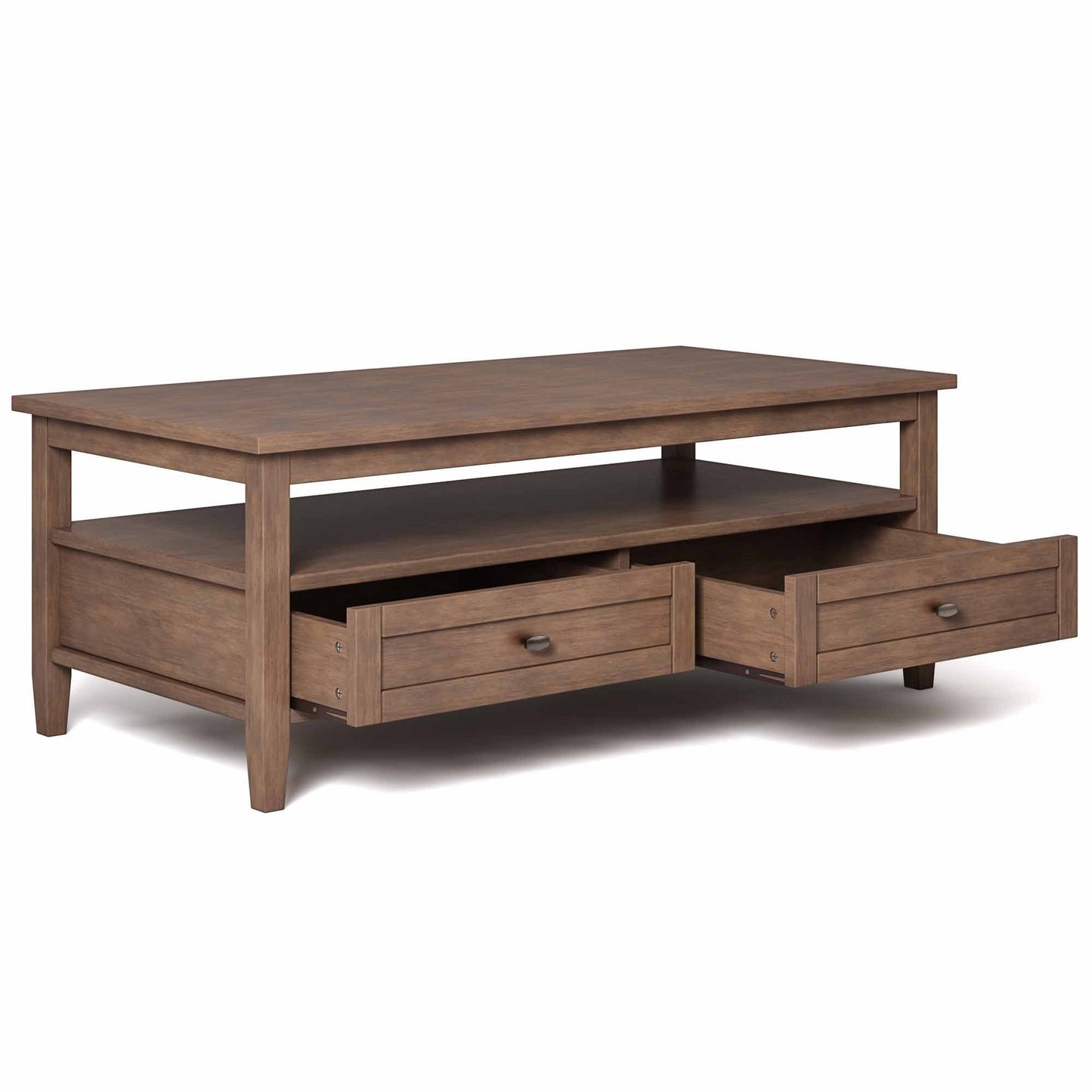 Rustic Natural Aged Brown | Warm Shaker 48 inch Coffee Table