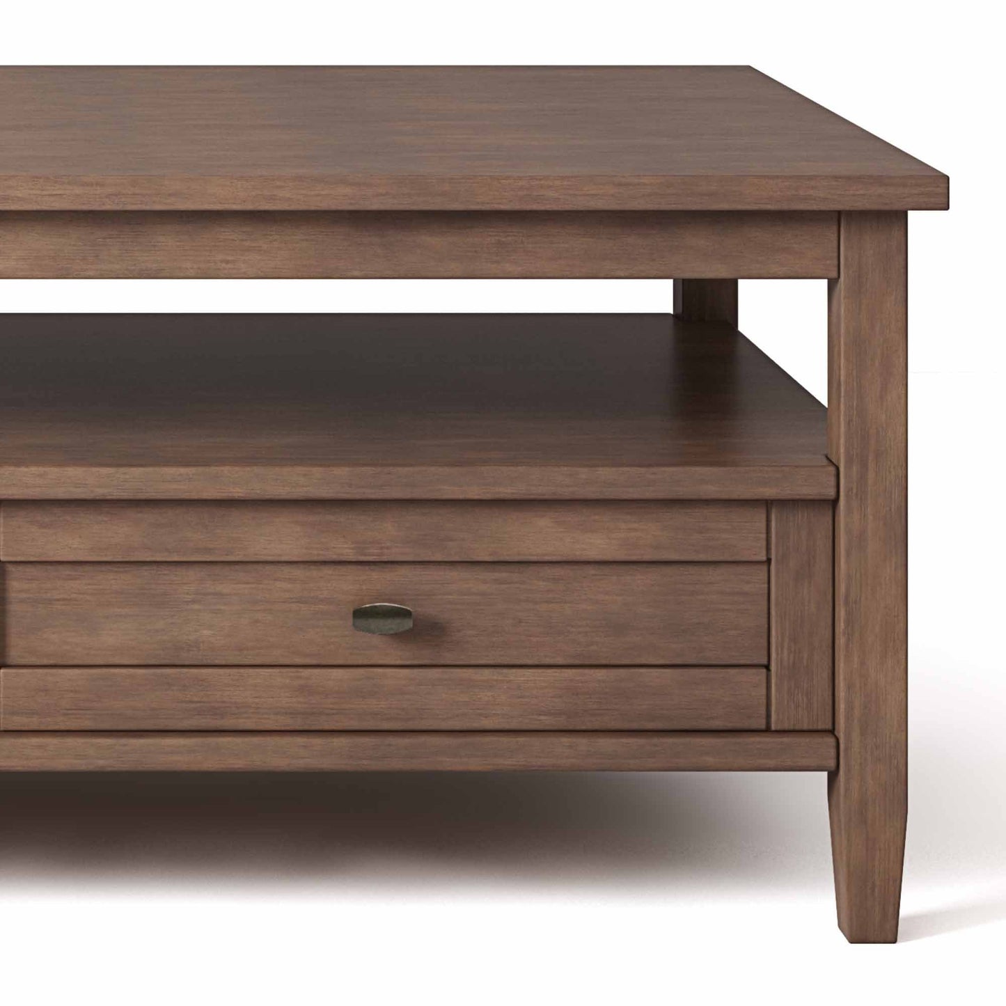 Rustic Natural Aged Brown | Warm Shaker 48 inch Coffee Table