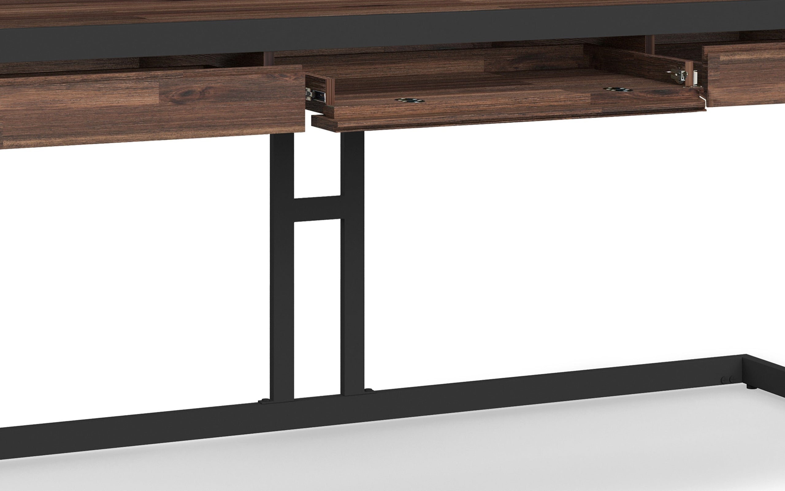 Distressed Charcoal Brown | Erina Large Desk