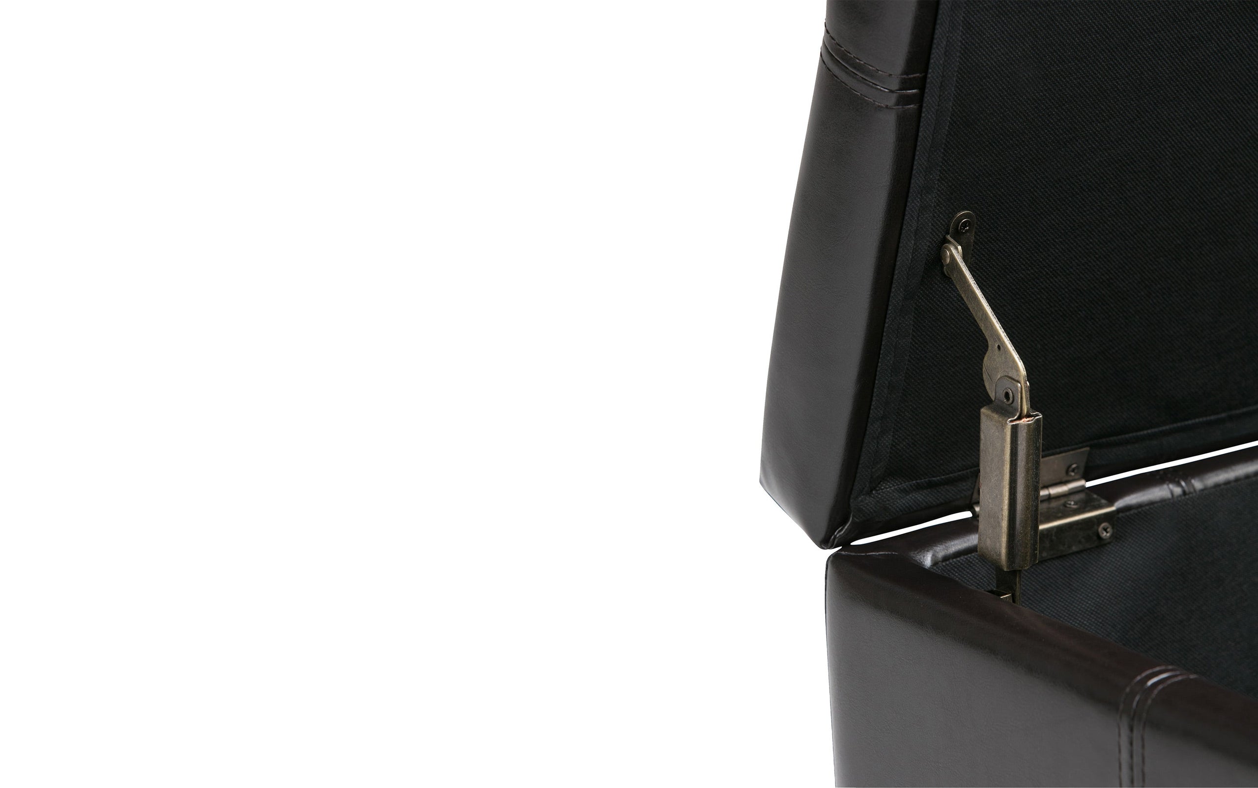 Tanners Brown Vegan Leather | Dover Vegan Leather Storage Ottoman