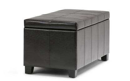 Tanners Brown Vegan Leather | Dover Vegan Leather Storage Ottoman