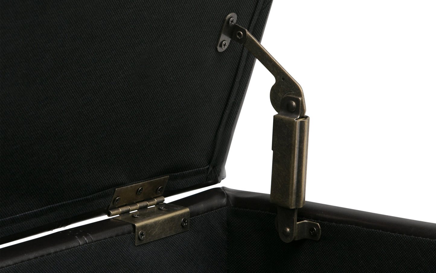 Tanners Brown Vegan Leather | Dover Vegan Leather Storage Ottoman