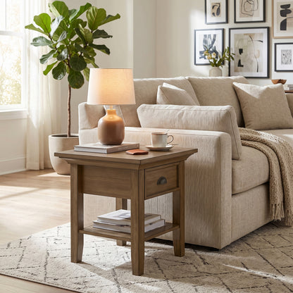 Rustic Natural Aged Brown | Redmond End Table