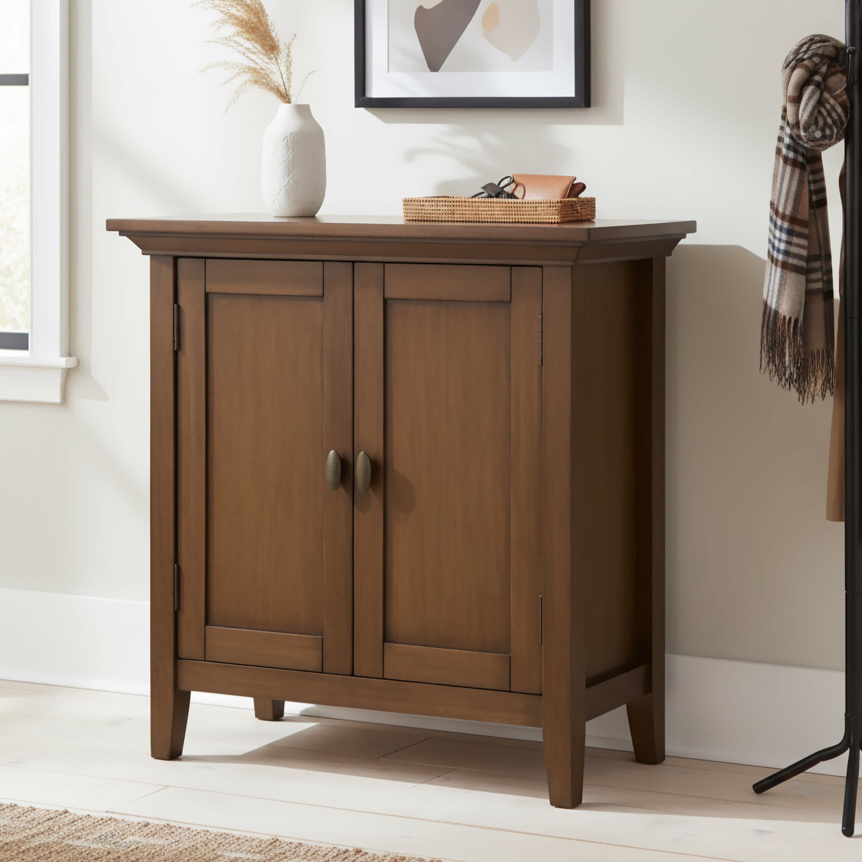 Solid Wood Storage Cabinet | Redmond Low Storage Cabinet – Simpli Home