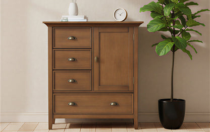 Rustic Natural Aged Brown | Redmond 39 inch Medium Storage Cabinet