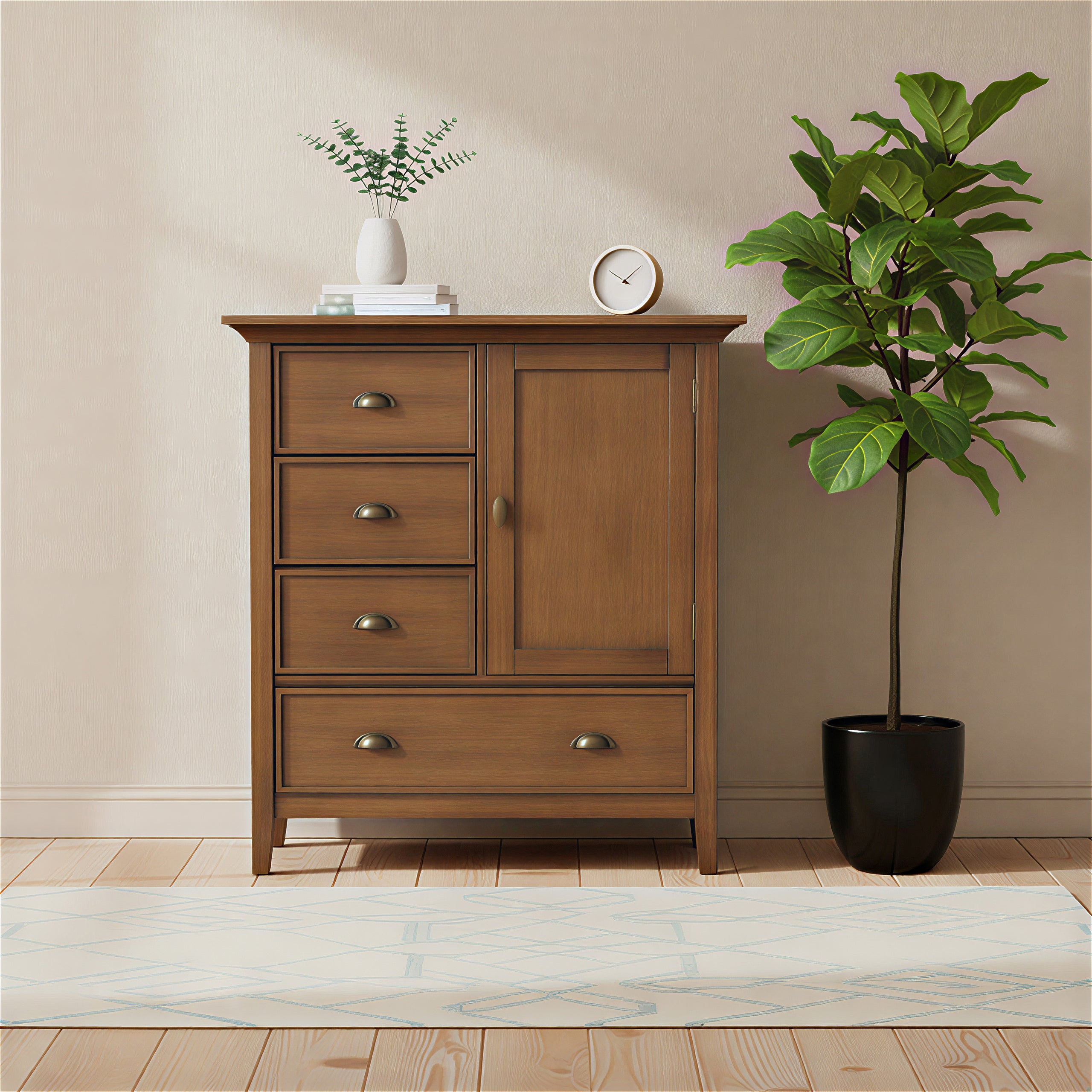 Rustic Natural Aged Brown | Redmond Medium Storage Cabinet
