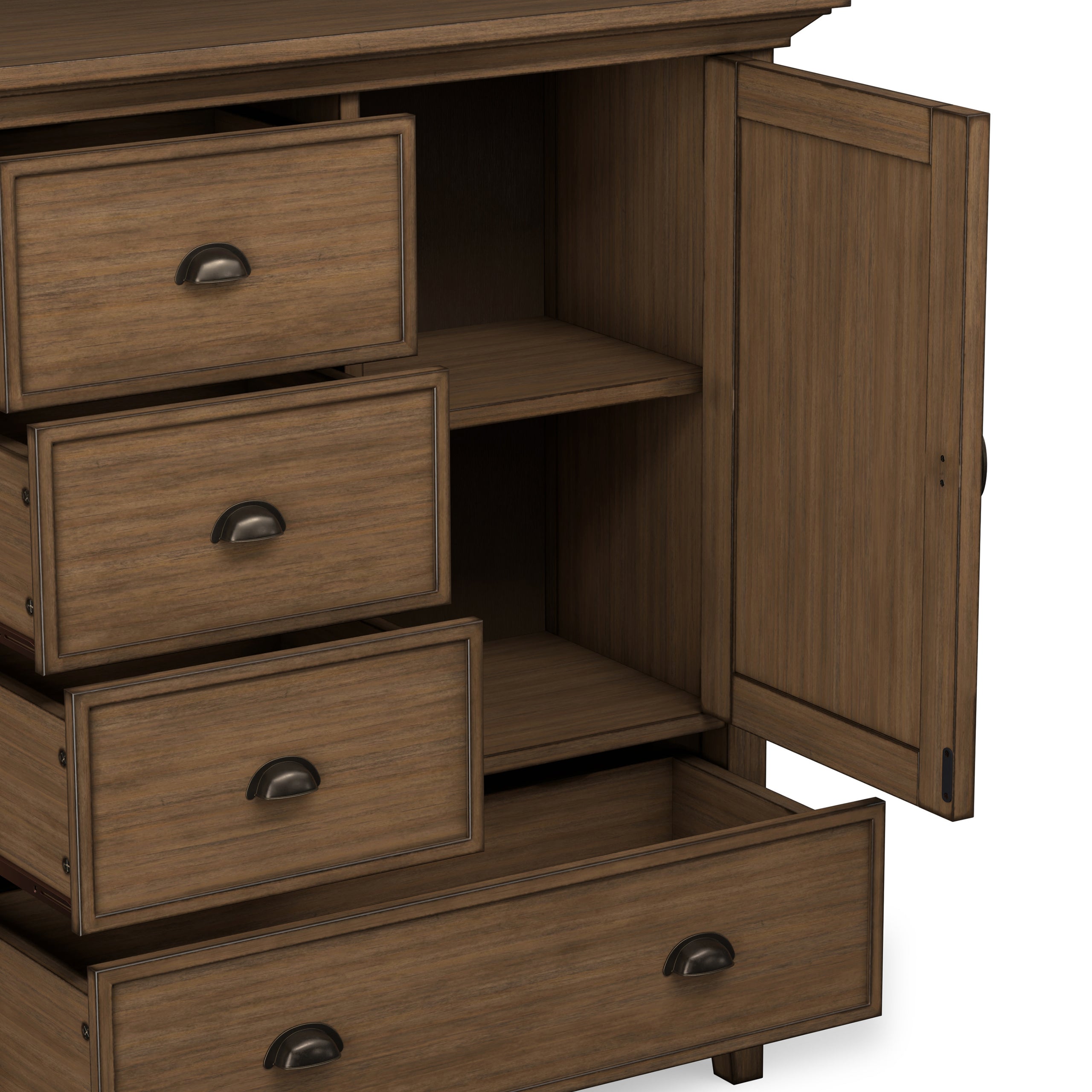 Rustic Natural Aged Brown | Redmond Medium Storage Cabinet