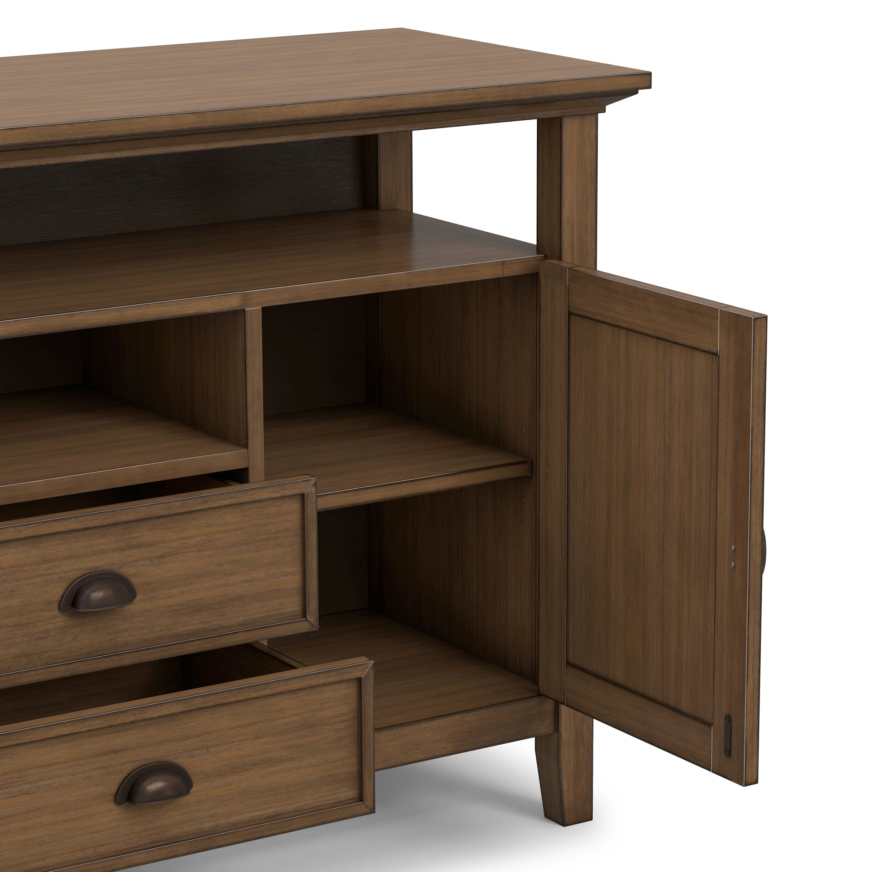 Tall TV Stand Solid Wood | Redmond Tall TV Media Stand – Simpli Home
