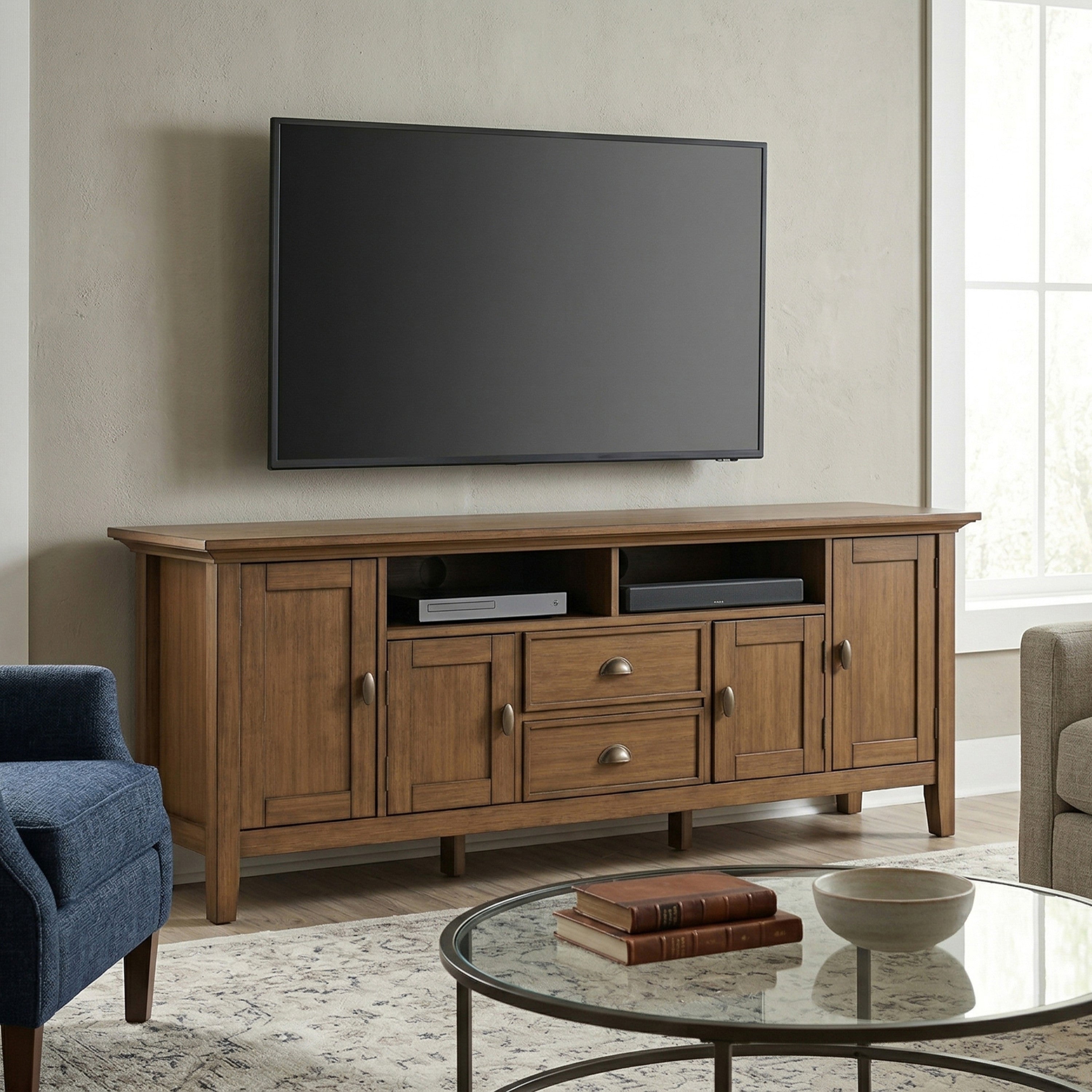 72 Inch Solid Wood TV Stand | Redmond TV Media Stand – Simpli Home
