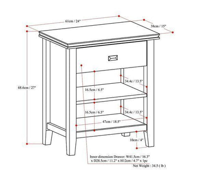 Russet Brown | Artisan Bedside Table