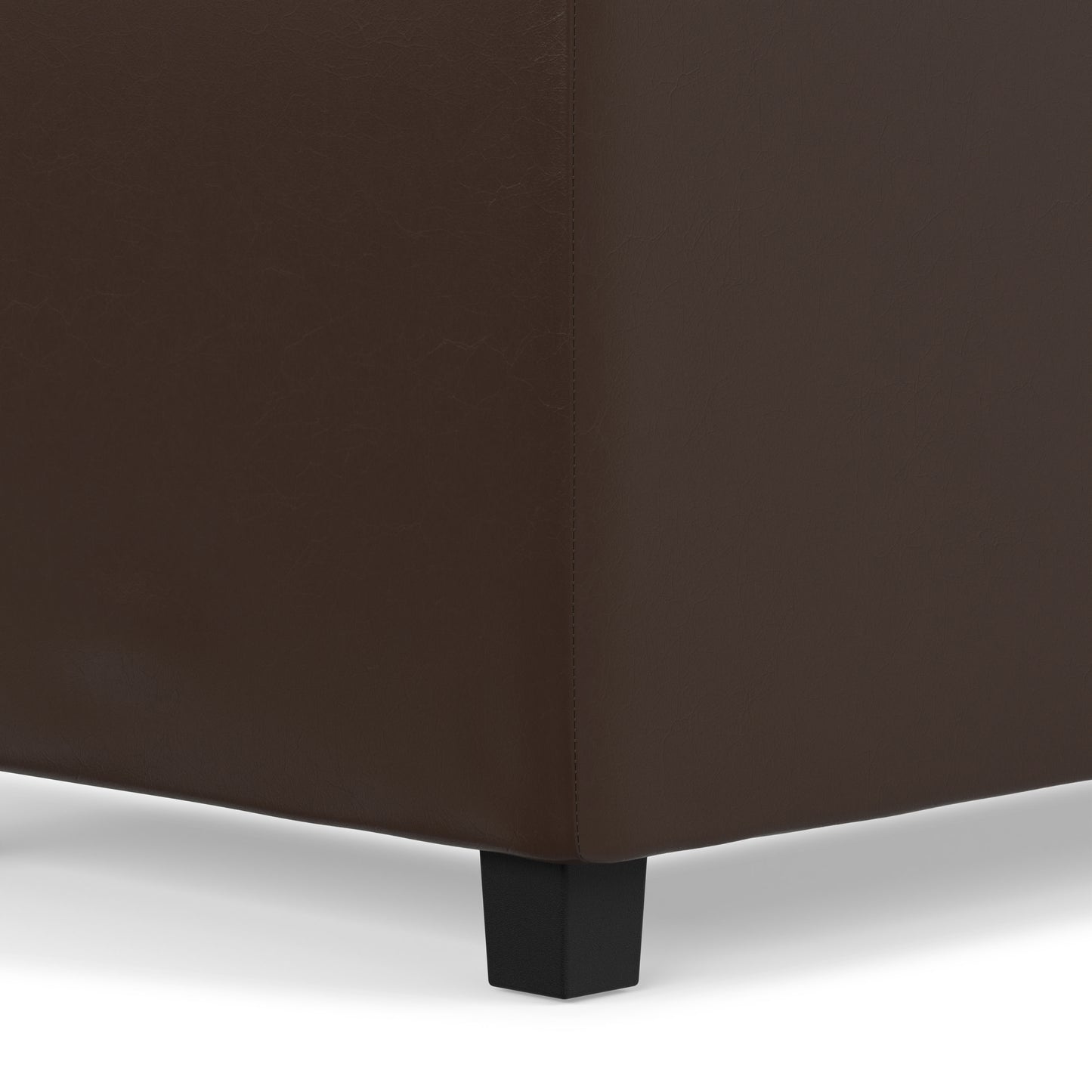 Chocolate Brown Vegan Leather | Avalon 3 Trays Ottoman in Vegan Leather