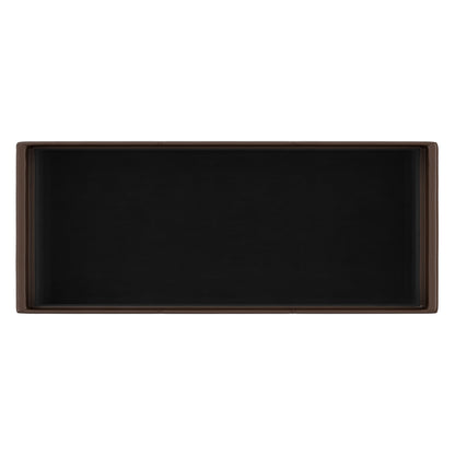 Chocolate Brown Vegan Leather | Avalon 3 Trays Ottoman in Vegan Leather